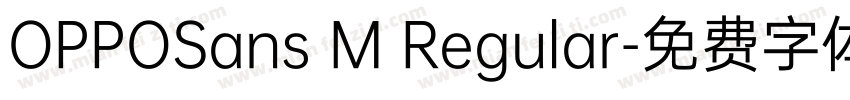 OPPOSans M Regular字体转换